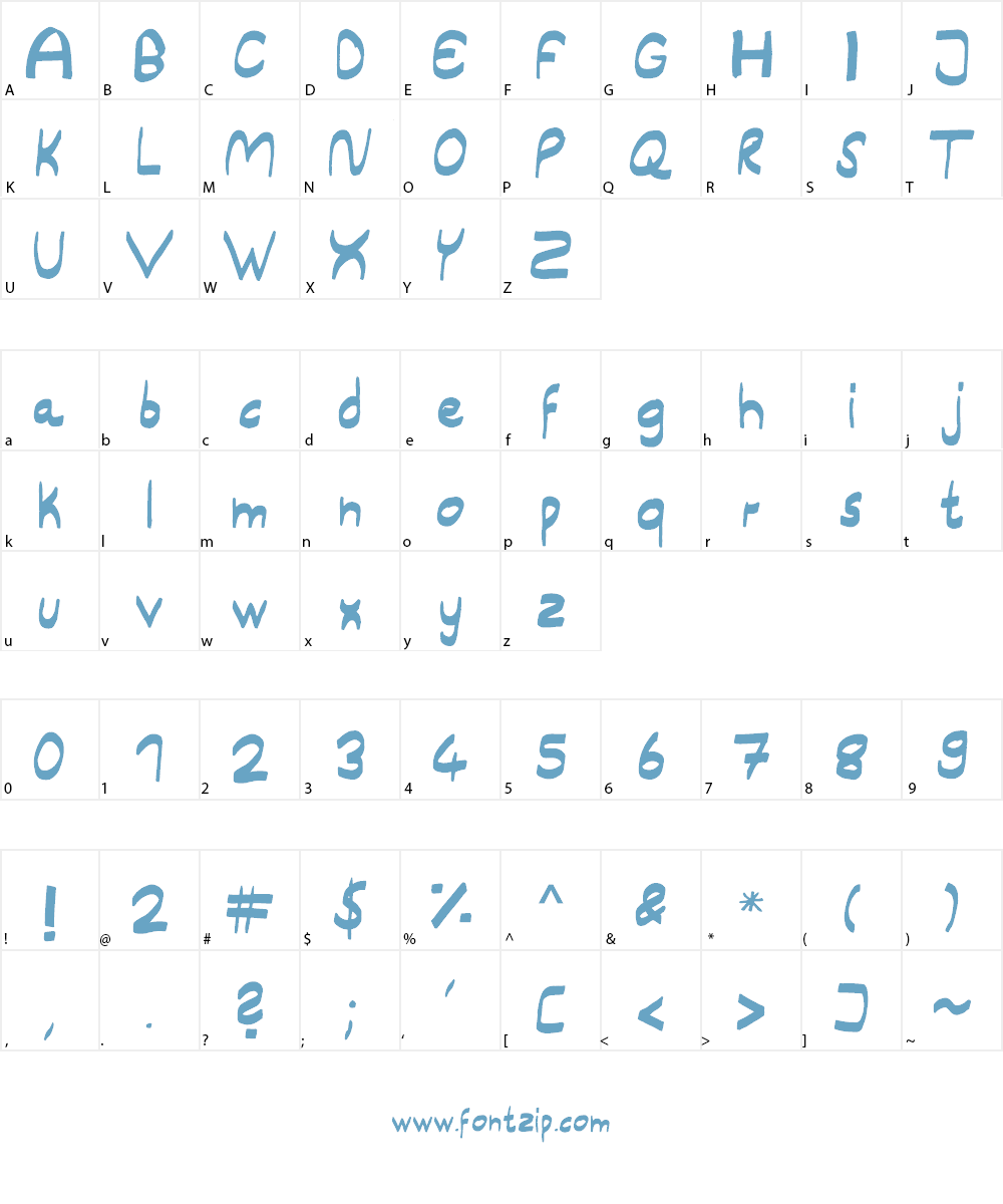 Right Round Font Character